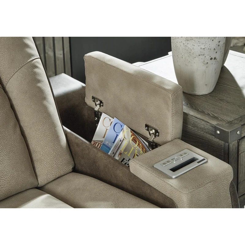 Signature Design by Ashley Next-Gen DuraPella 2200315 Power Reclining Sofa with Adjustable Headrest