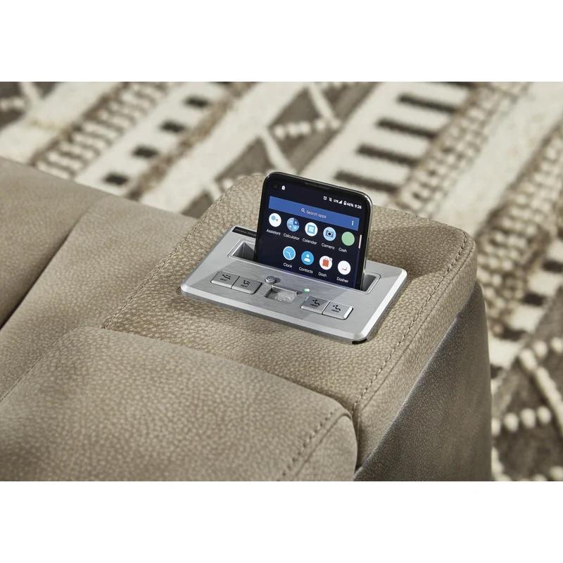 Signature Design by Ashley Next-Gen DuraPella 2200315 Power Reclining Sofa with Adjustable Headrest