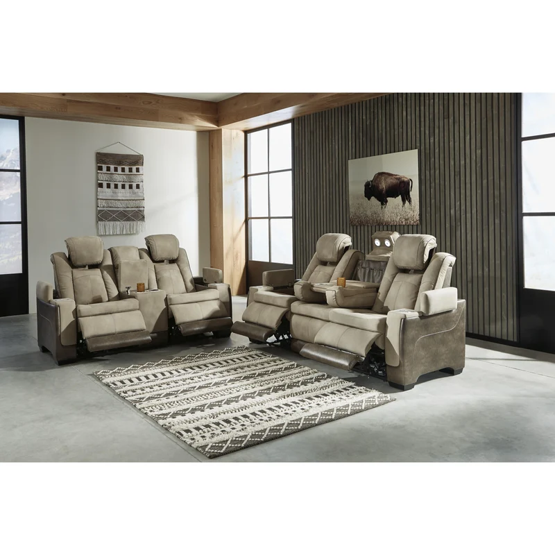Signature Design by Ashley Next-Gen DuraPella 2200315 Power Reclining Sofa with Adjustable Headrest