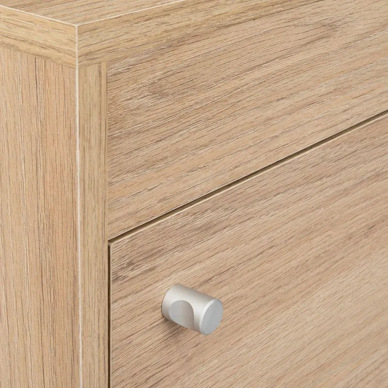 Mesa de Noche Tutto, Beige, con Cajón para Guardar Objetos Ideal para Espacios Reducidos