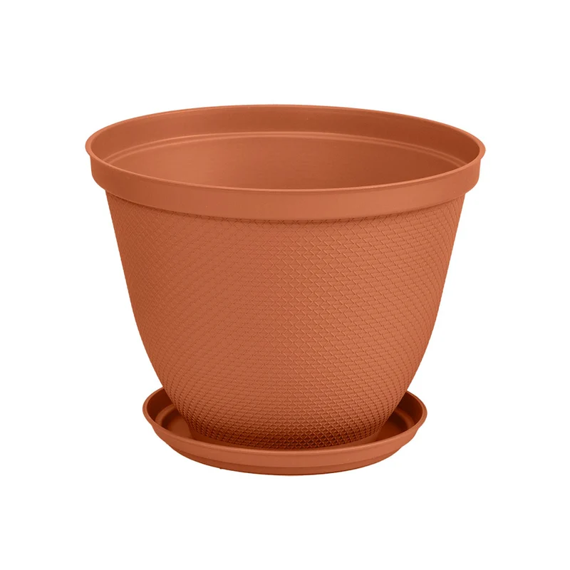 Matera Redonda Rafia 30 cm con Plato Terracota