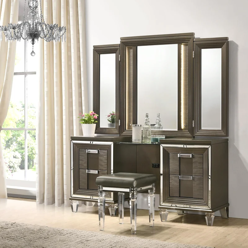 Elements International Twenty Nine TN600VT Vanity Set w/LED and USB Plug