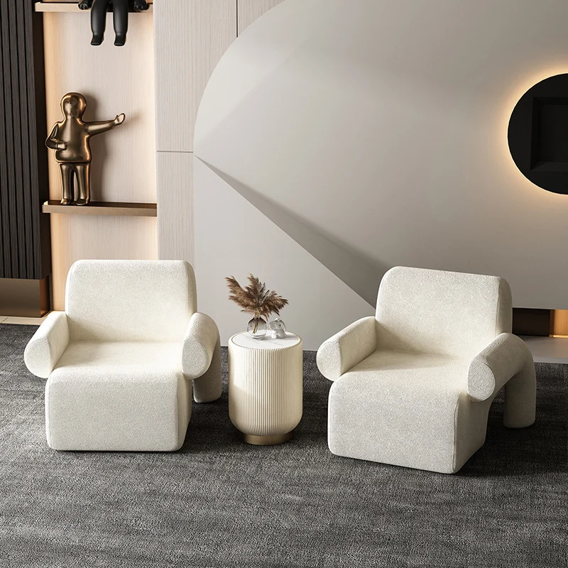 Contemporary Nordic Cylinder Rock Board Plywood PU Leather Side Table 1 - Tier For Living Room