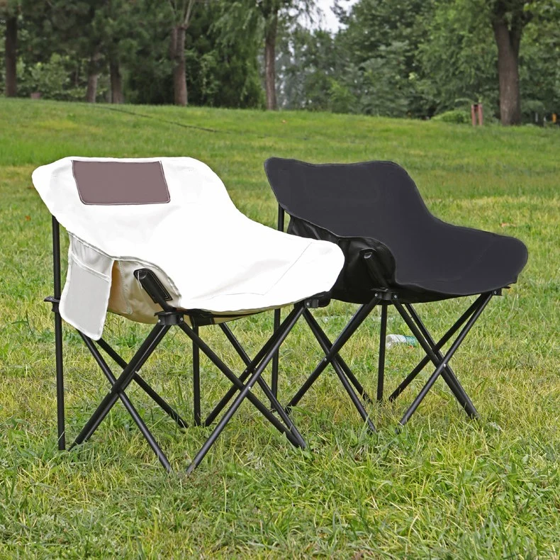 Modern Minimalist Portable Foldable Square Steel Oxford Fabric Chair Backrest For Outdoor