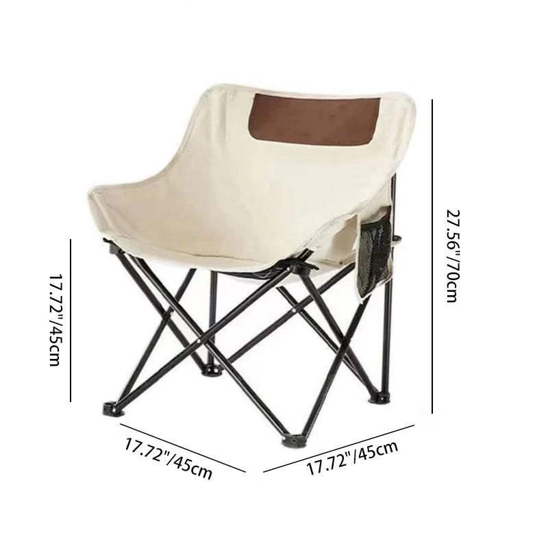 Modern Minimalist Portable Foldable Square Steel Oxford Fabric Chair Backrest For Outdoor