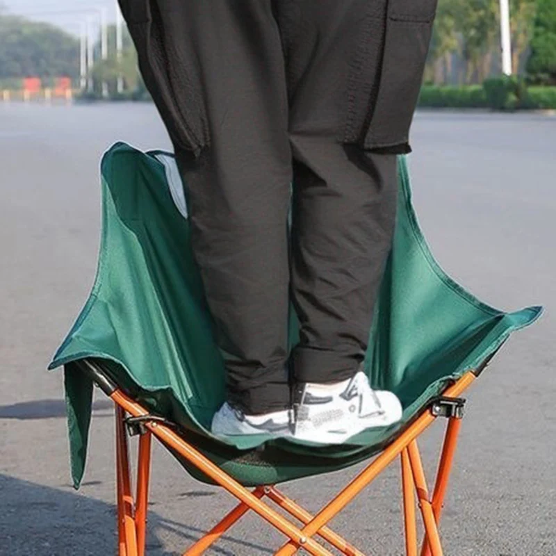 Modern Minimalist Portable Foldable Square Steel Oxford Fabric Chair Backrest For Outdoor