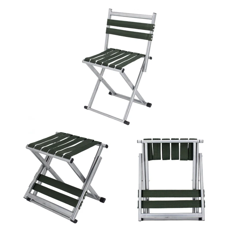 Contemporary Nordic Square Polypropylene Carbon Steel Foldable Camping Chair Fishing Chair Backrest For Outdoor Patio