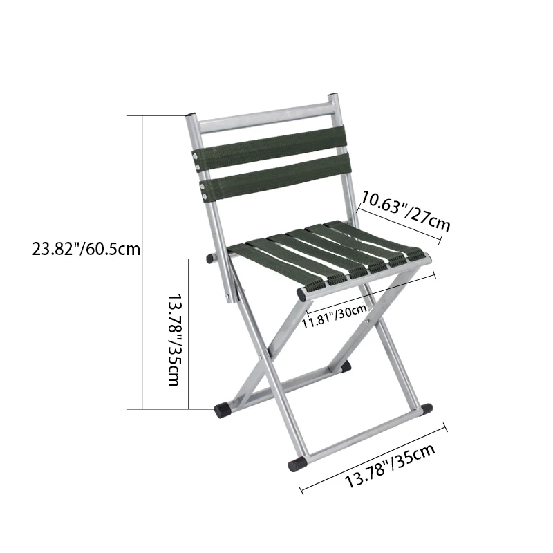 Contemporary Nordic Square Polypropylene Carbon Steel Foldable Camping Chair Fishing Chair Backrest For Outdoor Patio