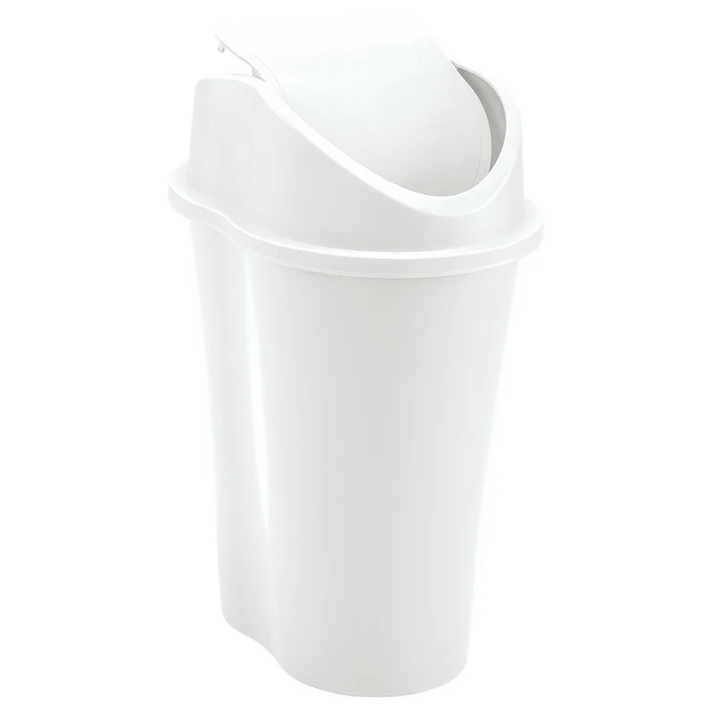 Papelera Style Tapa Vaivén 10 Litros Blanco