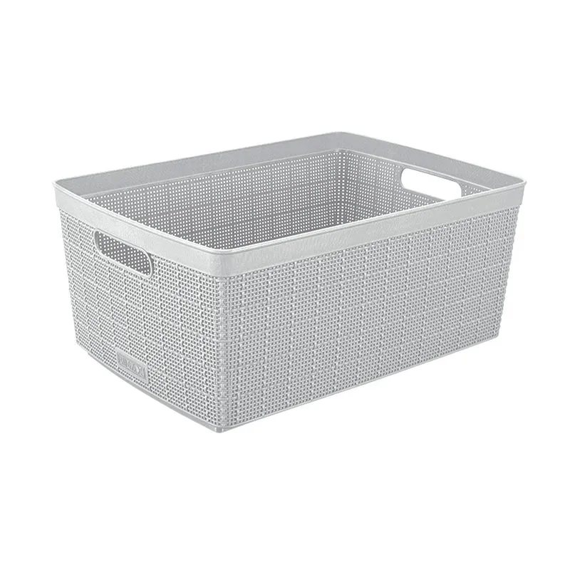 Canasta Fique 30 Litros Gris Hielo