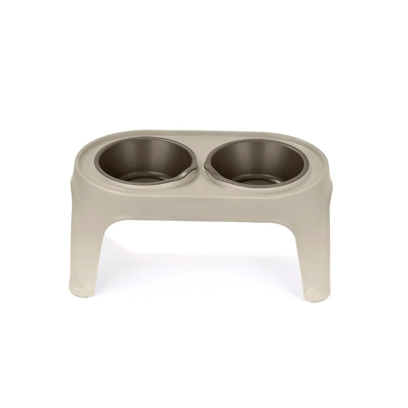 Comedero Alto para Perros Medium Taupe