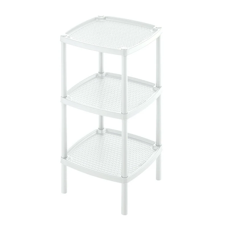 Mesa Multiusos Cuadrada de 3 Niveles Blanco