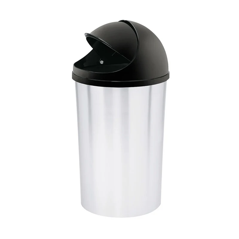 Papelera Tapa Móvil 10 Litros In Mold Negro
