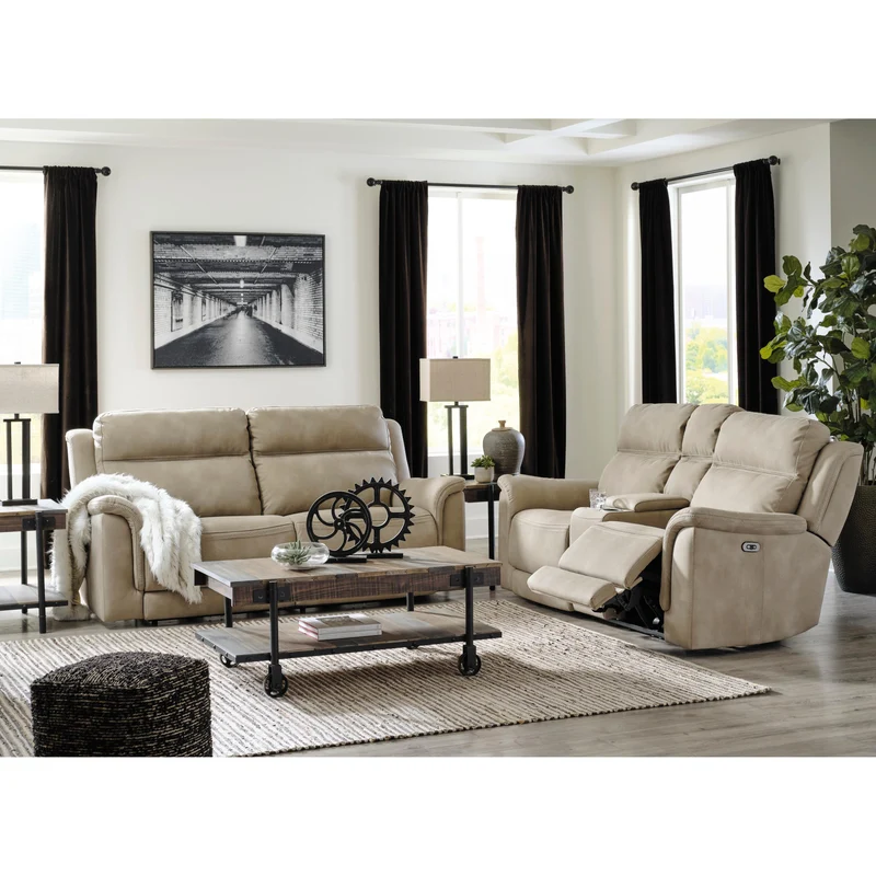 Signature Design by Ashley Next-Gen Durapella 5930247 2 Seat Power Reclining Sofa Adjustable Headrest