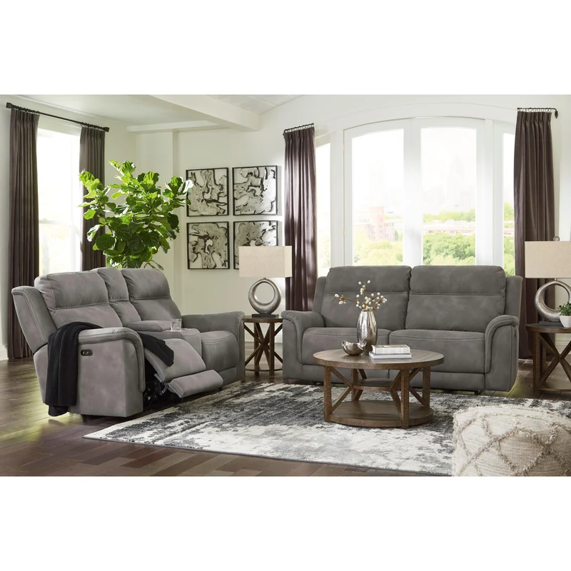 Signature Design by Ashley Next-Gen Durapella 5930147 2 Seat Power Reclining Sofa Adjustable Headrest