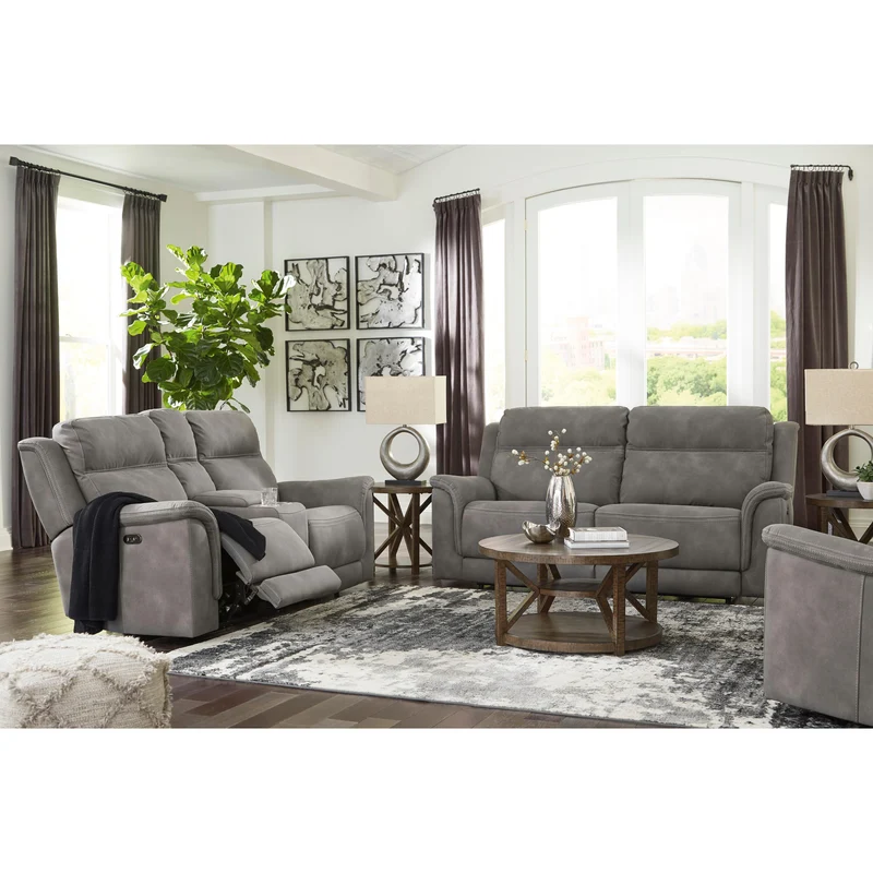 Signature Design by Ashley Next-Gen Durapella 5930147 2 Seat Power Reclining Sofa Adjustable Headrest