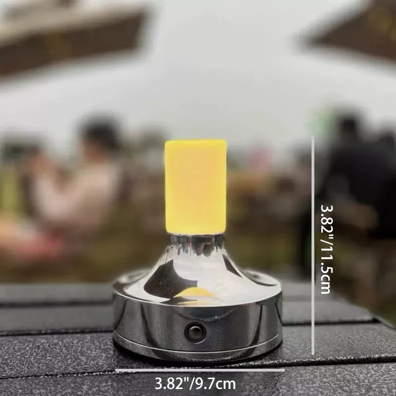 Modern Minimalist USB Candle Shape Round Cylinder Metal Acrylic LED Table Lamp For Bedroom