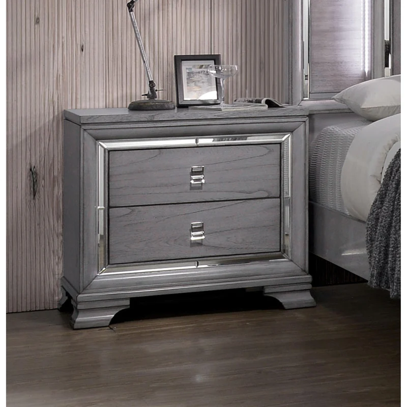 Furniture of America Alanis 2-Drawer Nightstand CM7579N