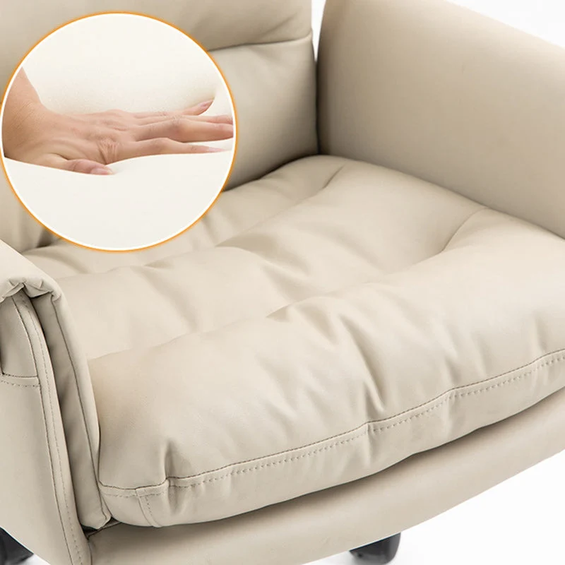 Modern Minimalist Microfiber Leather Sponge Cotton Sponge Steel Square Desk Chair Backrest Adjustable For Home Office
