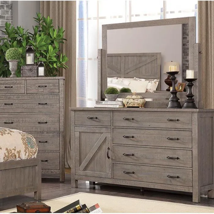 Furniture of America Brenna Dresser Mirror CM7435GY-M
