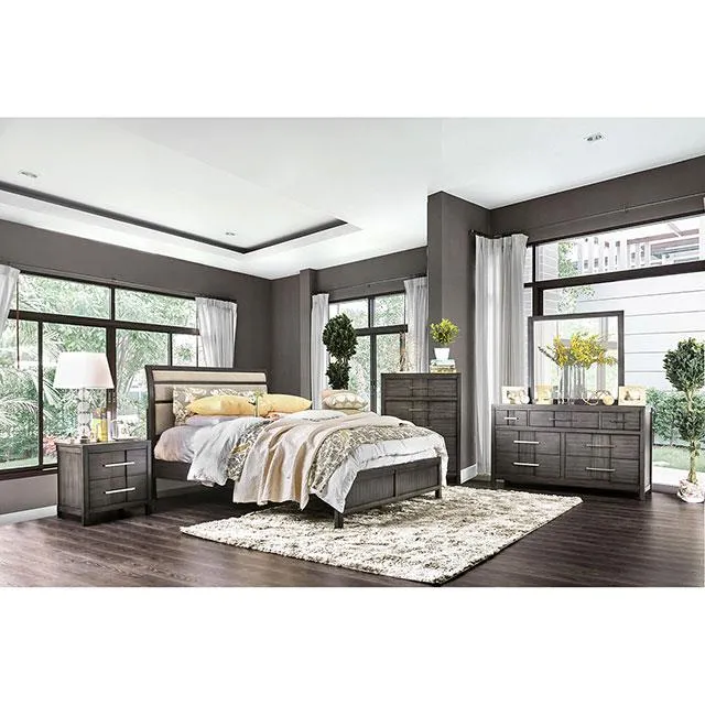 Furniture of America Berenice 2-Drawer Nightstand CM7580GY-N