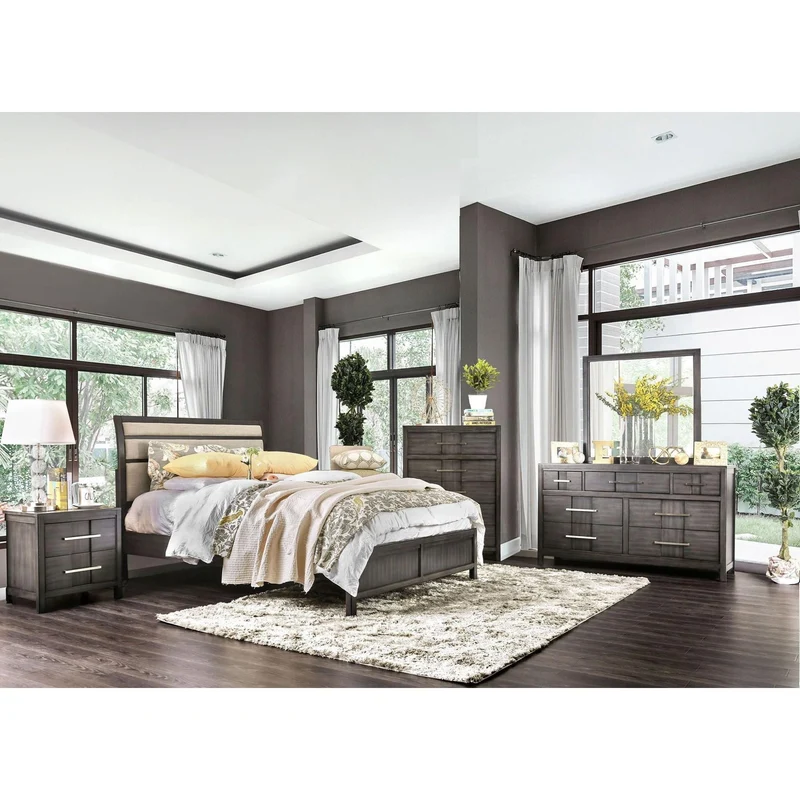 Furniture of America Berenice Dresser Mirror CM7580GY-M