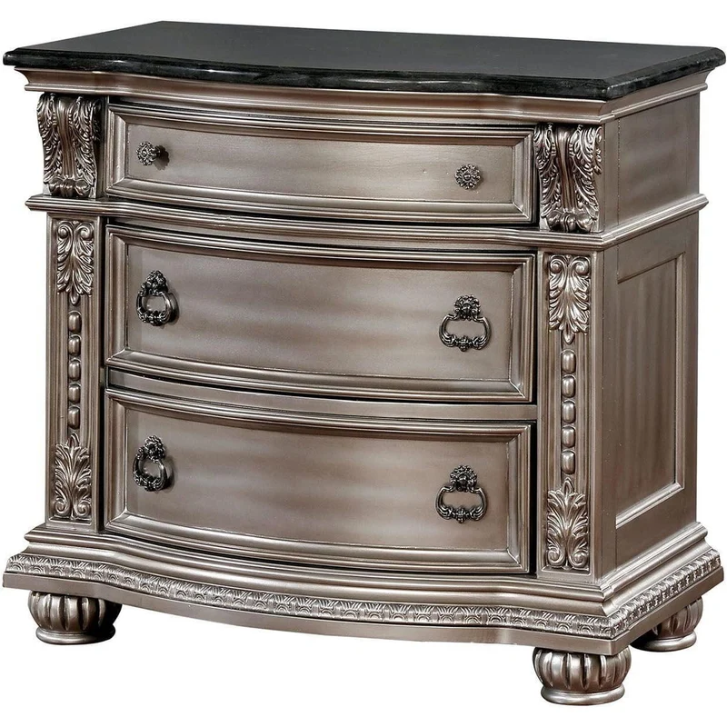 Furniture of America Fromberg 3-Drawer Nightstand CM7670CPN-N
