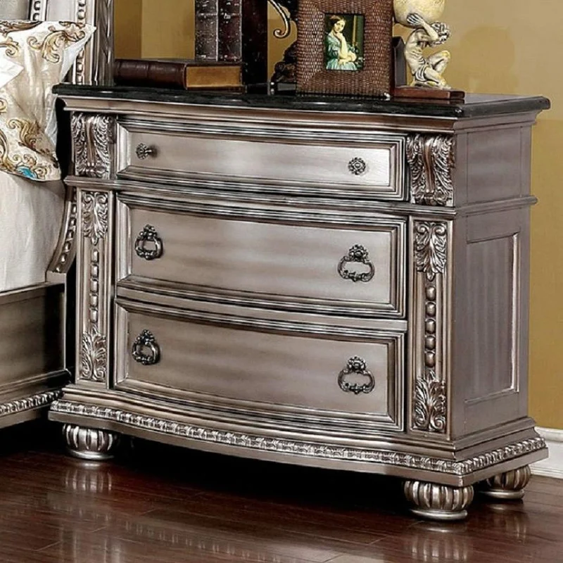 Furniture of America Fromberg 3-Drawer Nightstand CM7670CPN-N