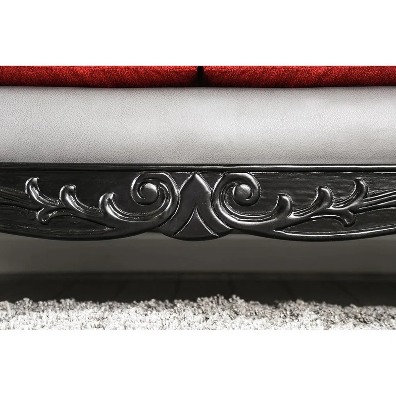 Furniture of America Midleton Stationary Leatherette Sofa SM7440-SF