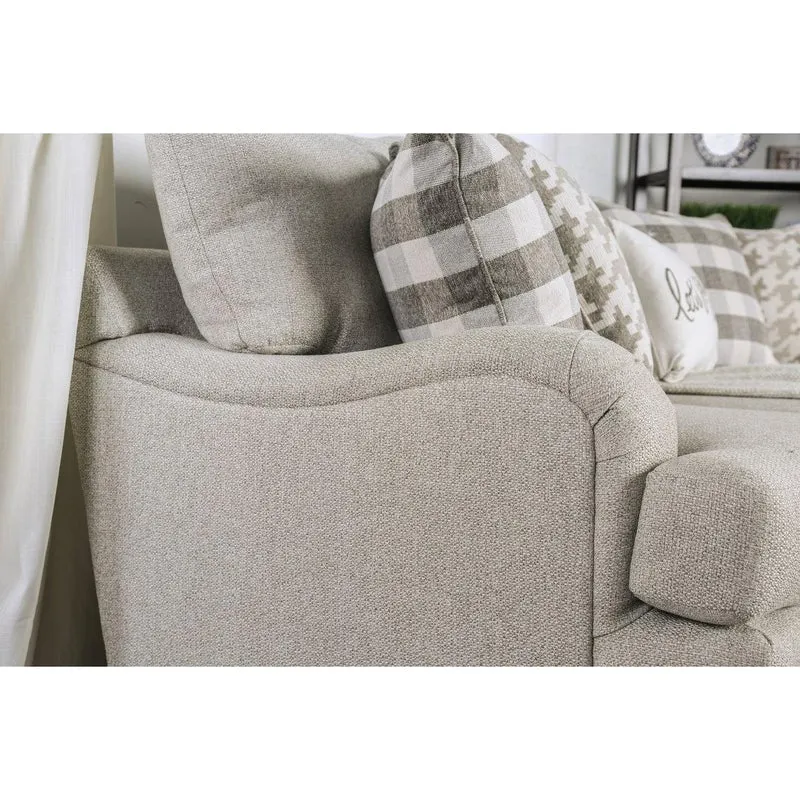 Furniture of America Christine Stationary Fabric Sofa SM8280-SF