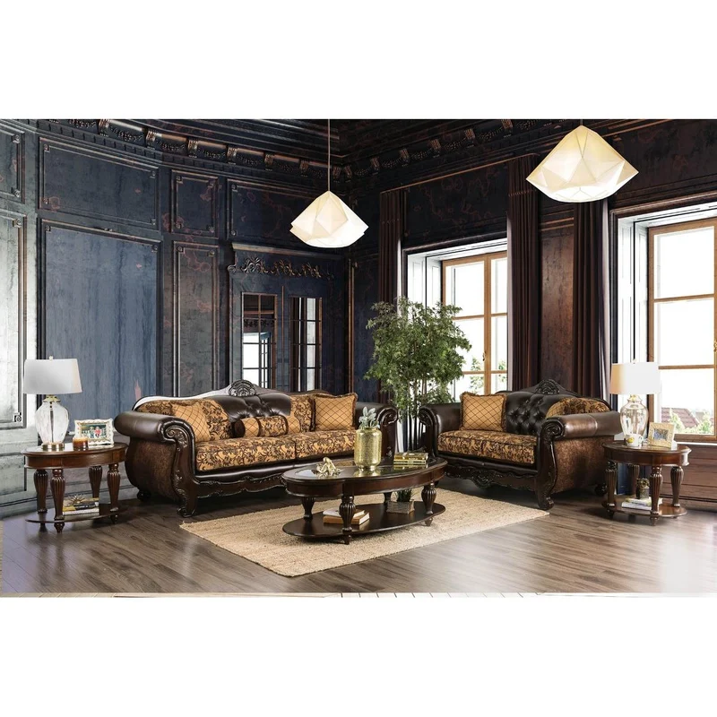 Furniture of America Quirino Stationary Fabric Sofa SM6417-SF