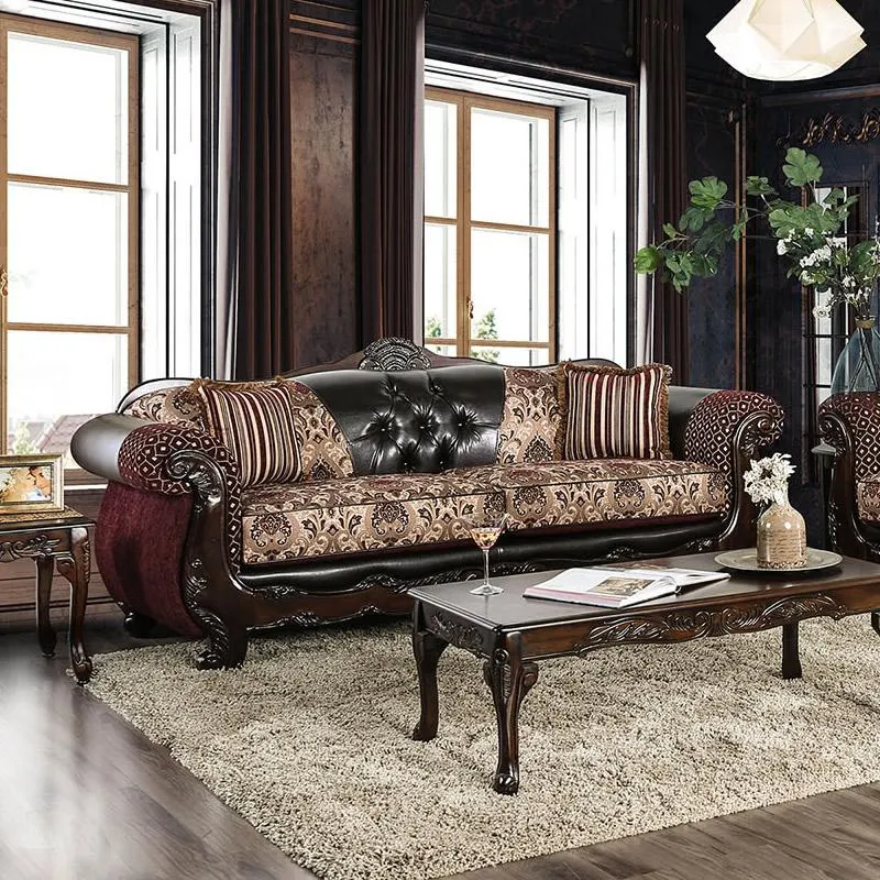 Furniture of America Quirino Stationary Fabric Sofa SM6415-SF