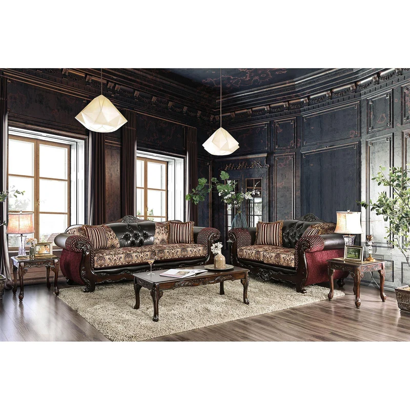 Furniture of America Quirino Stationary Fabric Sofa SM6415-SF