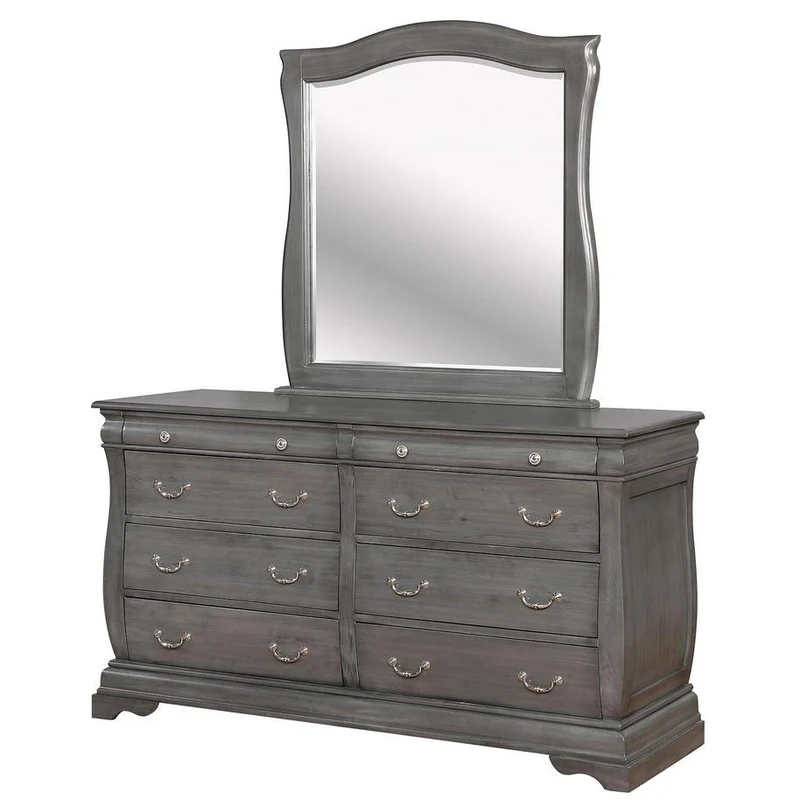 Furniture of America Brunswick Dresser Mirror CM7503GY-M
