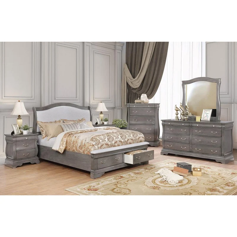 Furniture of America Brunswick Dresser Mirror CM7503GY-M