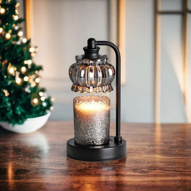 Traditional Vintage Pod Disc Iron Glass 1-Light Melting Wax Table Lamp For Bedroom