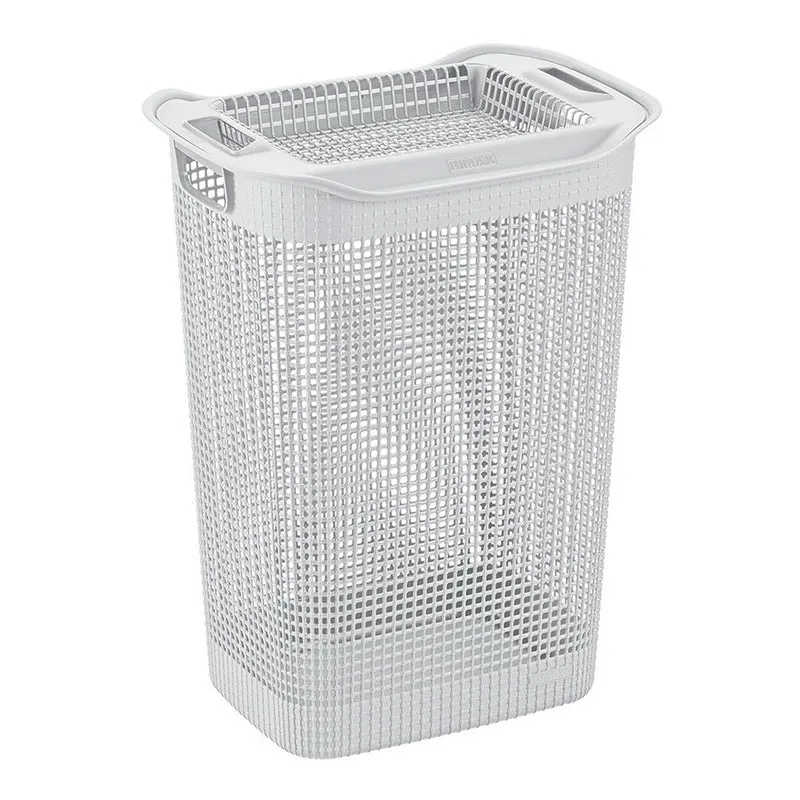 Cesta para Ropa Linum con Tejido Premium Gris Hielo