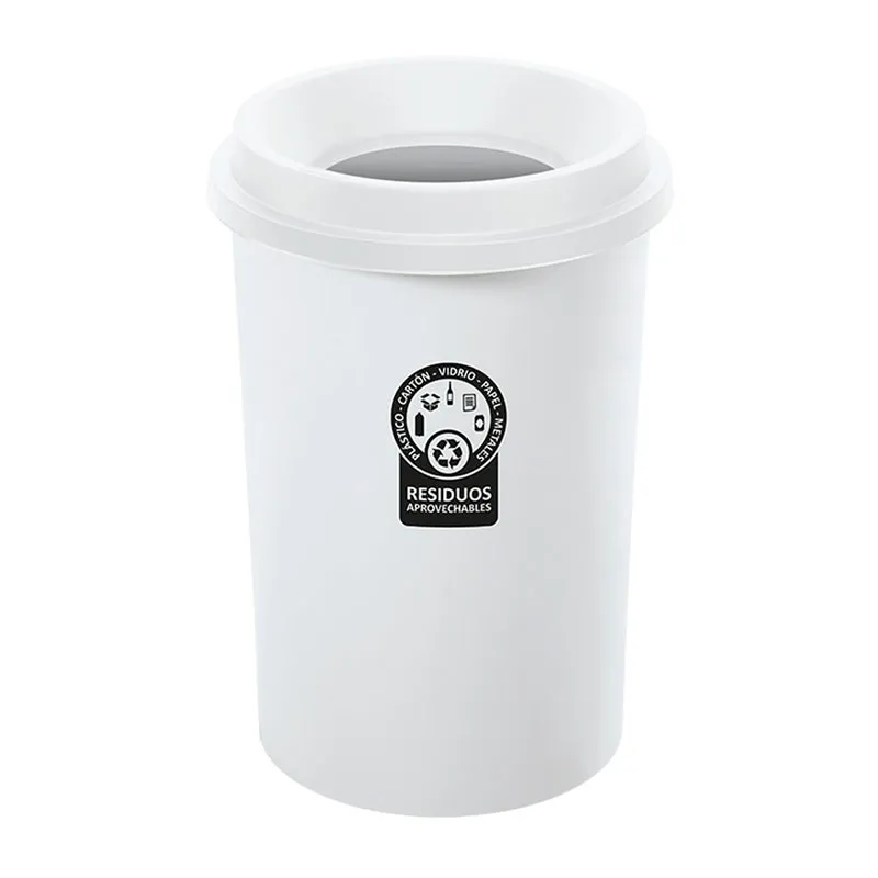 Papelera Evo 50 Litros Manejo Residuos Blanco