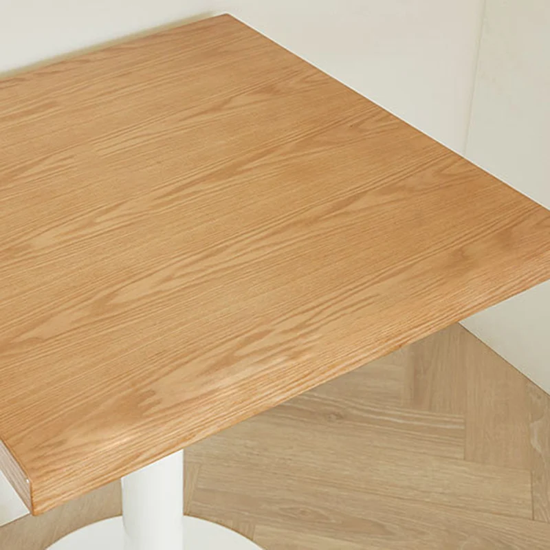Contemporary Nordic Square Medium Density Fiberboard Steel End Table 1-Tier For Living Room