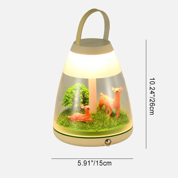 Contemporary Creative Rechargeable ABS Acrylic Cylinder Animal Wedding Portable LED Table Lamp Night Light For Dining Room