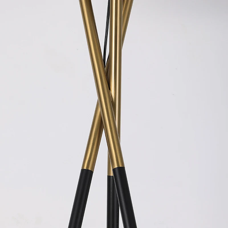 Contemporary Nordic Tripod Base Drum Shape Fabric Iron 1- Light Standing Floor Lamp For Living Room