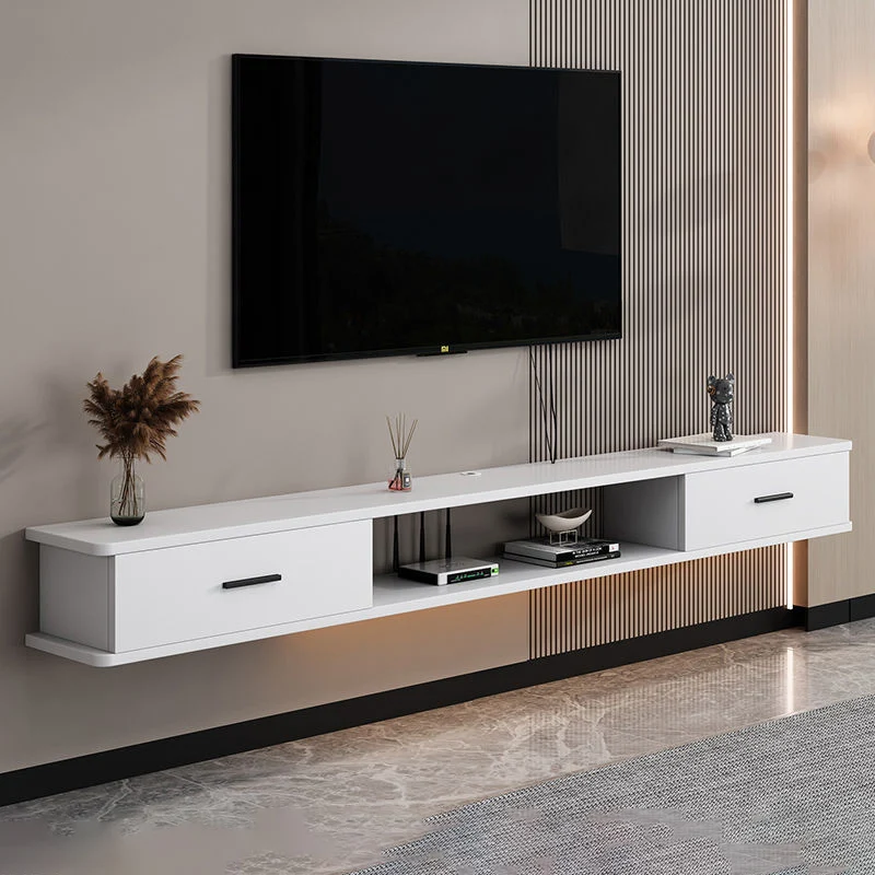 Modern Simplicity Rectangular Particle Board TV Stand 2-Drawer For Living Room