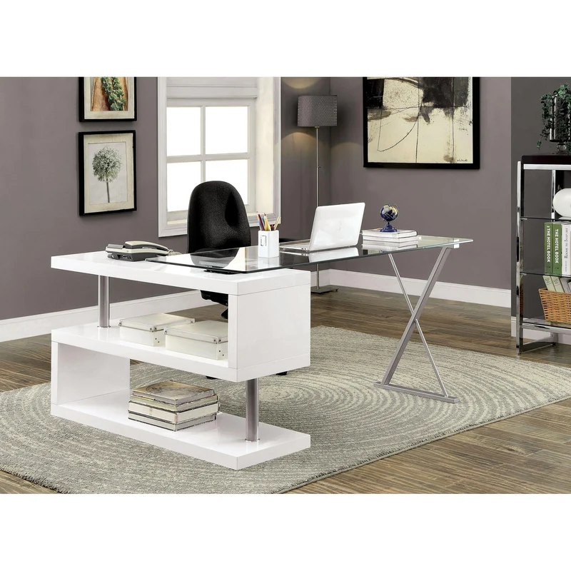 Furniture of America Office Desks Desks CM-DK6131WH