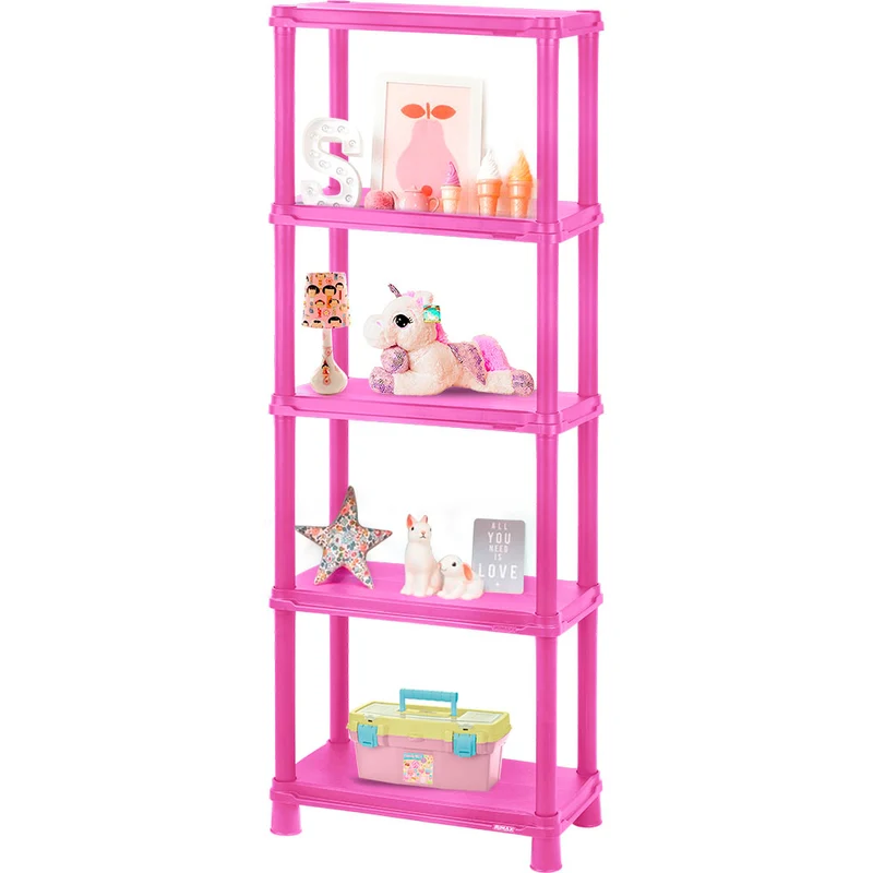 Estante Infantil de 5 Niveles 12" Rosado Fuerte