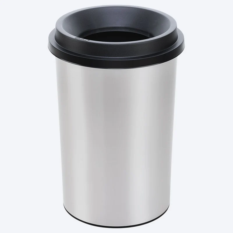 Papelera Evo Apariencia Metal 50 L Negro