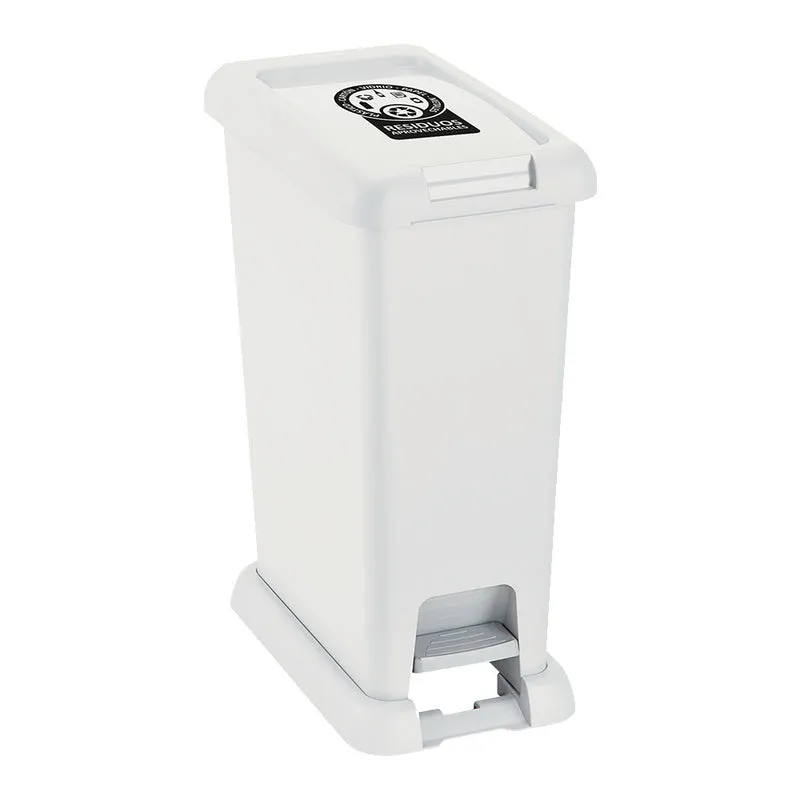 Basurero Pedal 35 Litros Blanco