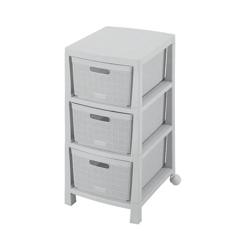 Cajonero Fique 3 Gavetas Gris Hielo