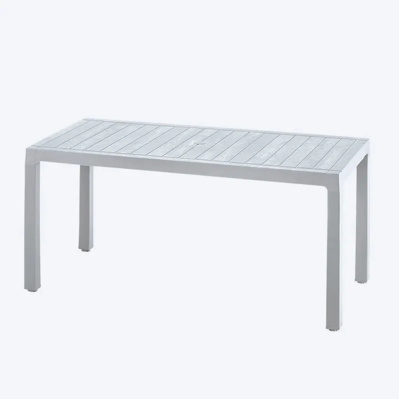 Combo Comedor Familiar Barú (1 Mesa + 6 Sillas con Brazos) Gris Hielo