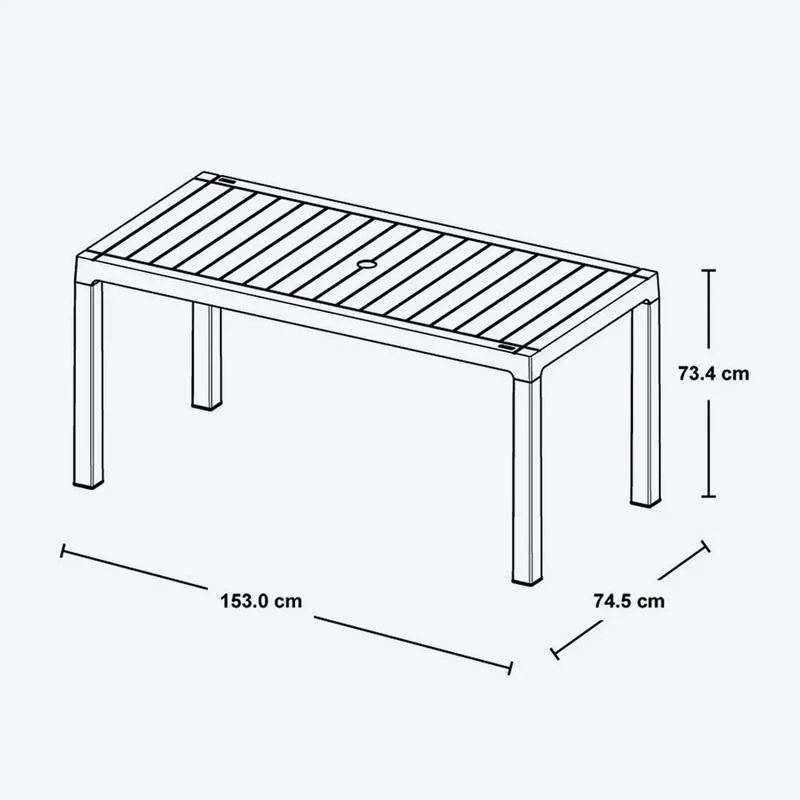 Combo Comedor Familiar Barú (1 Mesa + 6 Sillas con Brazos) Taupe