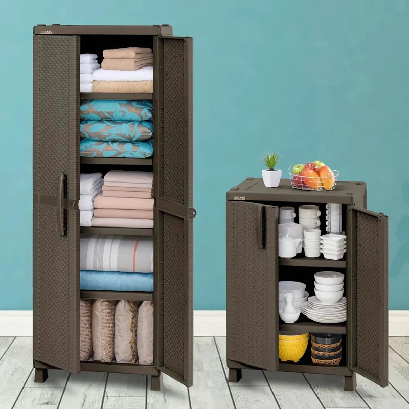 Combo Cocina Rattan (Armario Grande + Armario Mediano) Wengue